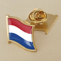 Netherlands Dutch Flag Crystal Glue Drop Badge Brooch Flag Brooch of All Countries in the World All-metal Brooch Copper Brooch Collection