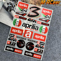 Aprilia สติกเกอร์ตกแต่งหมวกกันน็อคสะท้อนแสงสำหรับ RSV4 Tuono660 RSW250