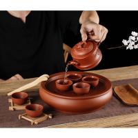 Purple clay pot household Kung Fu tea cup set Yixing filter Zhu mud tea double milk pet Jin Chan brave dragon tea WY815