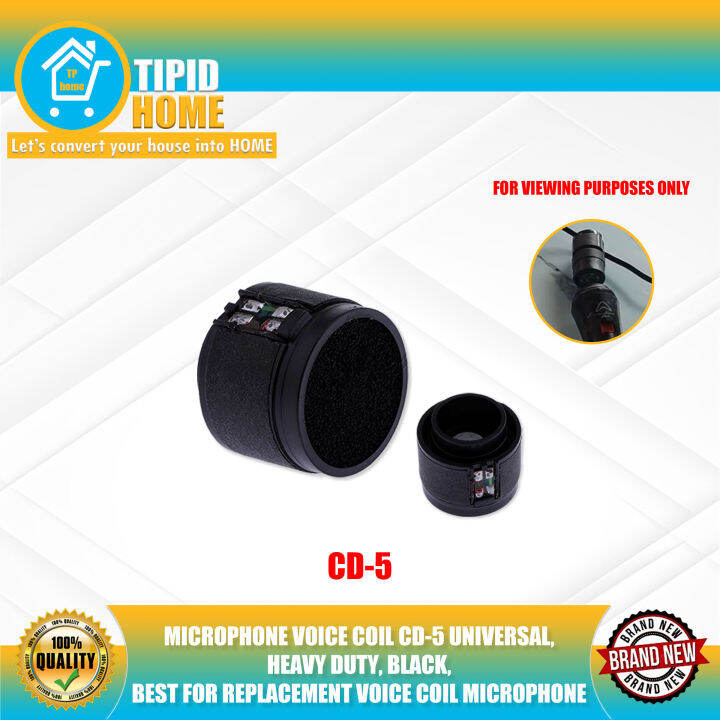 MICROPHONE VOICE COIL CD5 UNIVERSAL, HEAVY DUTY, BLACK, BEST FOR