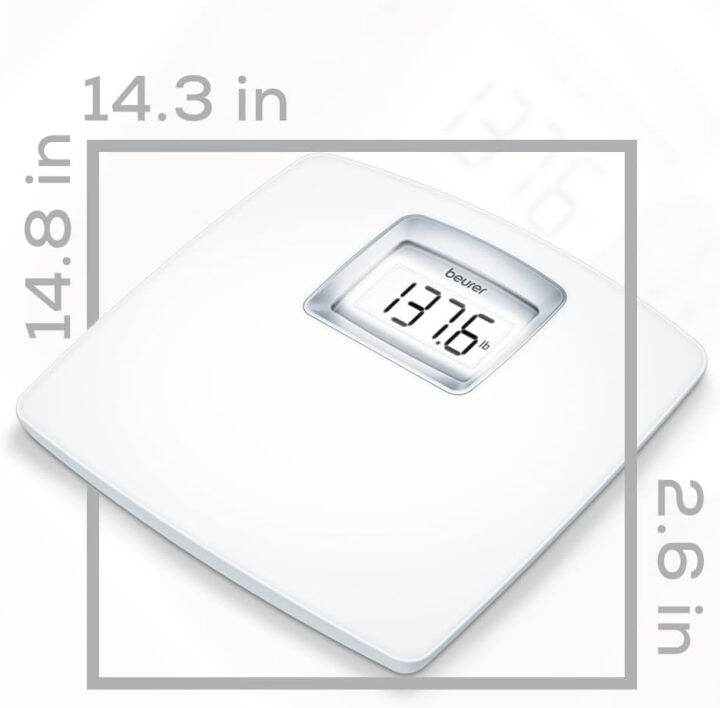 beurer-ps25-digital-bathroom-scale-for-body-weight-400lb-weight-capacity-auto-calibrate-xl-backlit-display-glass-weight-scale-precise-and-accurate-digital-scale-body-scale-standard-scale