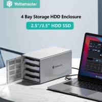 Yottamaster 4เบย์เรด USB3.1 Gen1ประเภท C กล่อง HDD สำหรับ2.5 &amp; 3.5นิ้วฮาร์ดไดรฟ์จู่โจม0/1/3/5/10 /Span /Jbod /Pm/โคลน