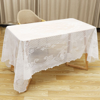 โต๊ะสไตล์ย้อนยุคเคสผ้าลูกไม้ลายดอกผ้าปูโต๊ะงานแต่งงานของตกแต่งบ้านทำด้วยมือ