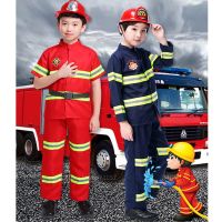 2022 New Year Halloween Costume for Kid Firefighter Uniform Children Sam Cosplay Fireman Role Play Fancy Clothes Boy Fancy Party