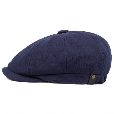 No Brand 2019 Newsboy Cap Mens Twill Cotton Eight Panel Hat Womens Baker Boy Caps Retro Big Large Hats Male Boina Black Beret