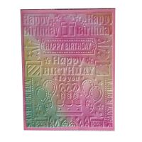 Embossing Folder Plastic Happy Birthday Balloon Scrapbooking Craft Embosser Christmas Paper Card Making Supplies Stamps Template