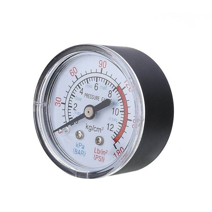 Air Compressor Pressure Gauge Pneumatic Hydraulic Fluid Pressure Gauge 012Bar / 0180PSI Lazada