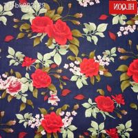 ❅✱✾ HLQON cotton printed big flower fabric used for patchwork sewing Textile women dress clothing skirt shoe by 100x150cm