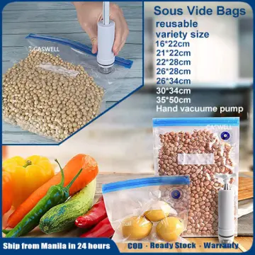 Sous Vide Bags 15pack Reusable Electric Vacuum Food Save Sealer