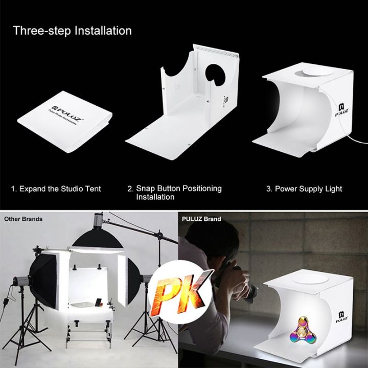 dimama-puluz-สตูดิโอถ่ายภาพ-led-1-2-แผง-มีพื้นหลังให้มา6สี-กล่องถ่ายภาพ-กล่องไฟถ่ายภาพ-light-box-studio-สตูดิโอ