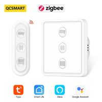 【YD】 QCSMART ZigBee 3.0 Curtain Scene Controller Tuya App with Assistant