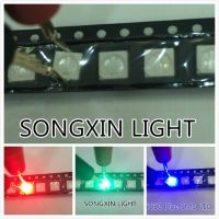 【❖New Hot❖】 gai7077036036 Plcc-6 Smt ไฟ Led Rgb Smd Led 5050สีเขียวสีฟ้าสีเขียว3ชิปลูกปัดโคมไฟไดโอดเปล่งแสงสำหรับรถยนต์เรือ Diy 100ชิ้น