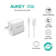 Combo bộ sạc Aukey cho Iphone củ sạc PA-D9 và cáp sạc CB-CL3