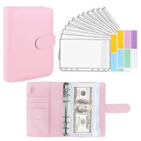 15 Pieces A6 Binder Budget Planner Cash Envelope System with Budget Envelopes Binder Pockets Cash Envelope Wallet for Budgeting