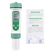 Digital Water Quality Tester 6 in 1 Multifunction Water Quantity Monitor PH/ EC/ TDS/ SALT/ S.G/ Temperature Portable Testing Meter Analyzer for Drinking Water Aquarium Hydroponics Lab