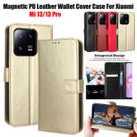 เคสหนังสำหรับ Xiaomi 13 Pro CaseMi 13 Pro เคสโทรศัพท์สำหรับ Mi13 Pro กระเป๋าเงินแบบกลับด้านได้ฝาครอบแม่เหล็ก