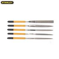 Stanley ชุดไฟล์แบบเข็มเพชรขนาดเล็ก5ชิ้นอุปกรณ์ขัดเล็บ150กรวด5มม. X 180มม. X 70มม. มีหลายไฟล์สำหรับเครื่องประดับ Batu Kaca โลหะ