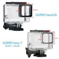 กันน้ำสำหรับการดำน้ำเคสป้องกันสำหรับ Gopro HERO 7สีเงินสีขาวปกป้องกล้องแอ็คชั่นอุปกรณ์เสริมกรอบภาพกรอบ