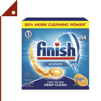 Finish : FIH81181* น้ำยาล้างจานสำหรับเครื่องล้างจาน Gelpacs Orange Dishwasher Cleaning Tablets, 54ct.