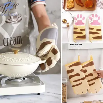 4 Pcs Non-slip Insulation Gloves Toddler Silicone Oven Mitts Children  Polyester Baking