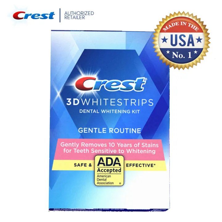 Crest 3D Whitestrips Gentle Routine Sensitive Dental Teeth Whitening