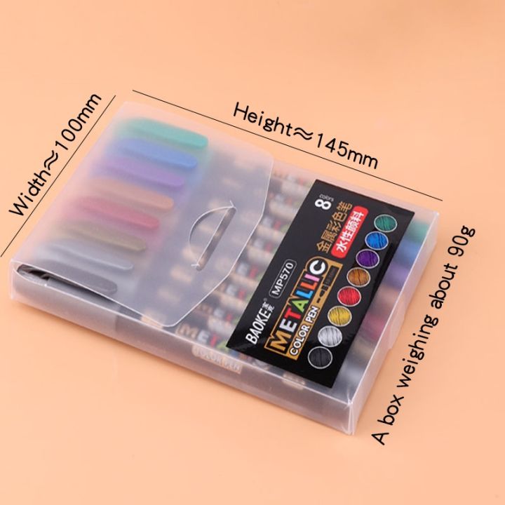8-sets-of-metal-color-art-pens-diy-photo-album-drawing-marker-pen-decoration-writing-stationery-student-office-school-supplies-c