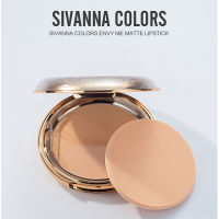 ซีเว่ยน่า SIVANNA COLORS แป้งอัดแข็ง Natural Beauty Soft Focus Powder Golden Set Makeup Powder ร้านเรือธง *