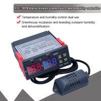 12V 24V 220V 10A STC-3028 เครื่องวัดความชื้นอุณหภูมิแบบดิจิตอลเทอร์โมสตัทจอแสดงผลคู่เทอร์โมมิเตอร์ไฮโกรมิเตอร์ปรับได้ 0 ~ 100% RH