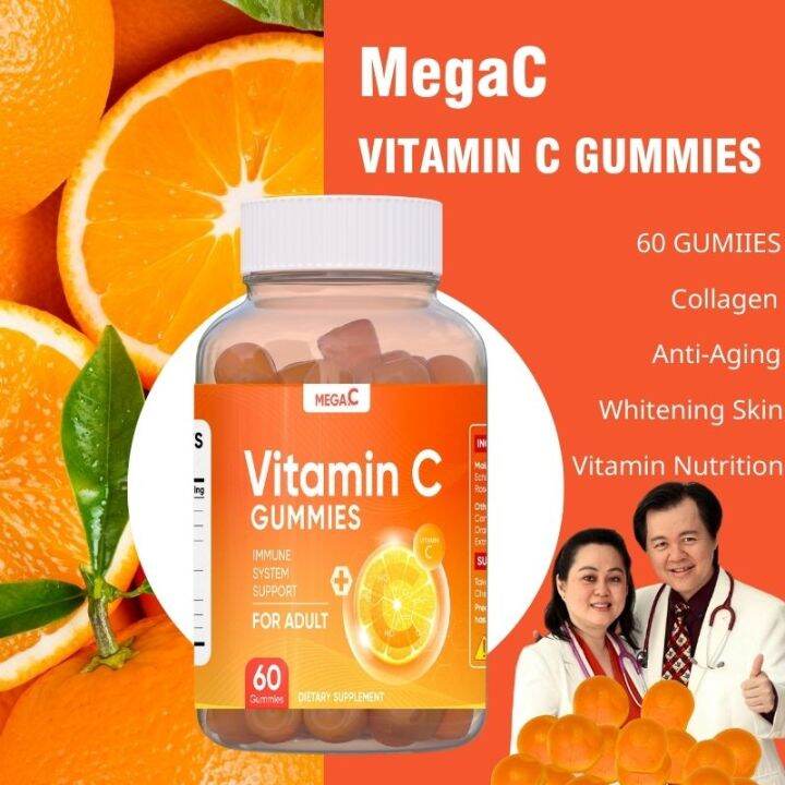 MegaC Vitamin C Gummies AntiAging Gummies Whitening Skin Collagen