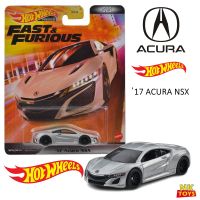 โมเดลรถเหล็ก Hot wheels 17 ACURA NSX ชุด FAST &amp; FURIOUS ลิขสิทธิ์แท้ ล้อยาง สเกล1/64 รถเหล็ก Hot wheel โมเดลรถ