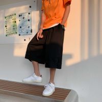 Overalls Shorts Mens Summer Thin Style Street Wear ins Trendy Cropped Pants Loose Straight Hong Kong Casu