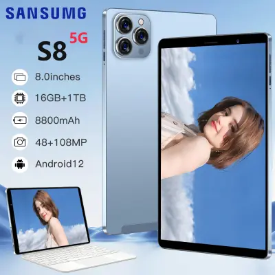แท็บเล็ตพีซี Sansumg Galaxy Tab S8 เครื่องใหม่ หน้าจอ Full HD 8.0นิ้ว(16GB+512GB) แท็บเล็ตราคาถูก WiFi 4G / 5G Tablet Android12 รองรับ2ซิมการ์ด ทำงานได้เร็ว ชาร์จไว ประสิทธิภาพดี แท็บเล็ต COD