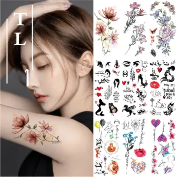 Anime Herbal Juice Temporary Tattoos Cartoon Transfer Tattoo Body Art  Waterproof Lasting Fake Tatoo Sticker for Woman Men