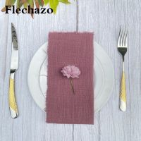 ❆✓● 10pcs Wedding Napkin 43x43cm Serving Linen Tablecloth Table Cloth Decoration Dusty Pink Party Tea Towel Cotton Fabric Gauze Soft