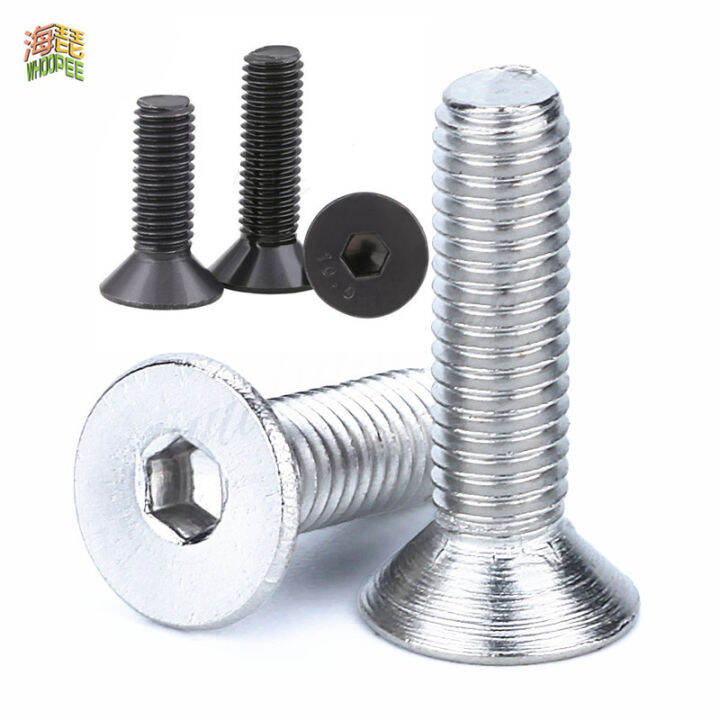 5-50pcs-m2-m2-5-m3-m4-m5-m6-m8-304-a2-stainless-steel-black-grade-10-9-hexagon-hex-socket-head-flat-countersunk-allen-bolt-screw-nails-screws-fastener