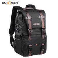 K &amp; F CONCEPT กระเป๋าเป้สะพายหลังกล้อง Multifunctional Storager กระเป๋ากันฝนขาตั้งกล้องสายรัดสำหรับ15.6in แล็ปท็อปและ SLR DSLR