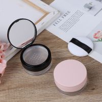 9Styles Travel Makeup Container Cosmetic Sifter Portable Plastic Powder Box Empty Loose Powder Pot With Sieve Mirror Loose Jar Travel Size Bottles Con