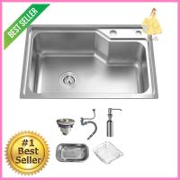 ซิงค์ฝัง 1 หลุม THAI FORWARD FH657 สีเงินBUILT-IN SINK THAI FORWARD FH657 1B SILVER **สินค้าแนะนำ**