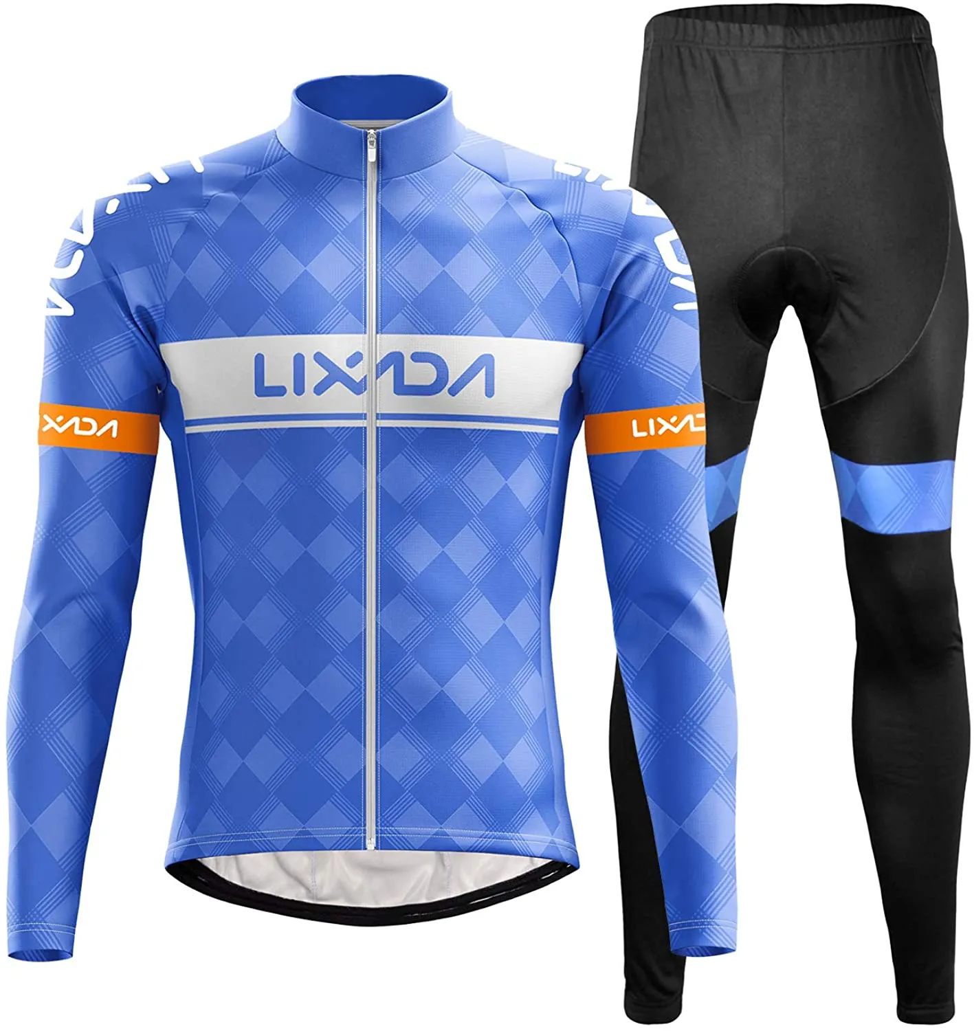 Men Team Cycling Bike Bicycle Clothing Suit Long Sleeve Jersey&Padded Pants Set Men Team Cycling Bike Bicycle Clothing Suit Long Sleeve Jersey&Padded Pants Set