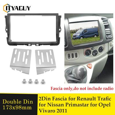 รถวิทยุ Fascia DVD มัลติมีเดีย Refitting กรอบสำหรับ Opel Vivaro สำหรับ Renault Trafic สำหรับ Nissan Primastar 2011-2012
