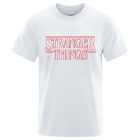 Stranger Things Letters T Shirt Homme Hight Quality Cotton Tee Shirts Fashionable 2022 Gildan