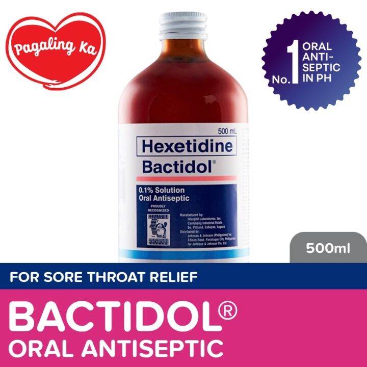 Bactidol Oral Antiseptic Gargle Mouthwash 500ml for Sore Throat Itchy