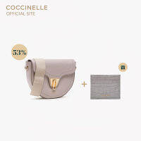 [SET] COCCINELLE BEAT SELLERIA HANDBAG 150301 กระเป๋าถือผู้หญิง + COCCINELLE METALLIC CROCO SHINY SOFT Document Holder 129501 สายกระเป๋า