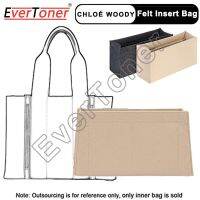 กระเป๋าถุงเก็บเครื่องสำอางสักหลาด Evertone มีซิปกระเป๋าสอดรู้สึกสำหรับ CHLOÉ WOODY กระเป๋าด้านในกระเป๋าถือและกระเป๋าโท้ท