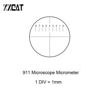 911 DIV 1มม. กล้องจุลทรรศน์ไมโครมิเตอร์การสอบเทียบวัตถุประสงค์ไมโครมิเตอร์ Scale Crosshair Parallel Line Graticule