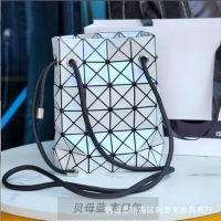 23 New Limited Fritillaria Drawstring Bucket Bag, Colorful Band Mouth Bag, One Shoulder Handheld Crossbody Womens Bag