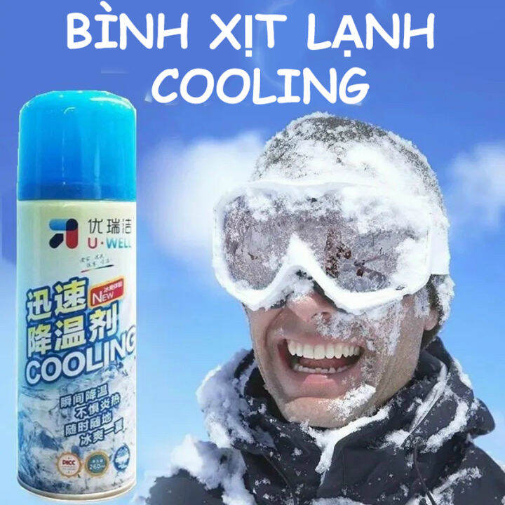 Bình Xịt Lạnh Mùa Hè Chống Nóng Cooling, 260Ml,Hương Bạc Hà, Dạng Nén Khí,  Tiện Lợi, An Toàn, Làm Lạnh Tức Thì, Mẫu Mới 2021. | Lazada.Vn