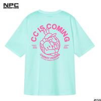 ฤดูร้อน CC34TE11 แขนสั้นพิมพ์ลาย NPC แบรนด์ยอดนิยม T เสื้อคู่รัก CC กระต่ายคอกลมผ้าฝ้ายแท้แมทช์ลุคง่าย