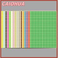 CAIOHUA หลากสี สติ๊กเกอร์ลายจุด 1/4ค่ะ วงกลมวงกลม ป้ายลายจุด 6528ชิ้นค่ะ เล็กๆน้อยๆ ออฟฟิศสำหรับทำงาน