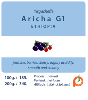 Ethiopia Yirgacheffe Aricha G1/ 200g.